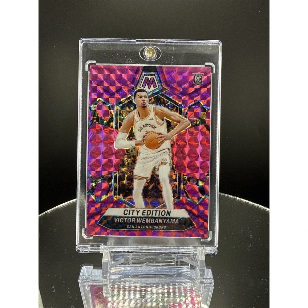 2023-24 Pink Mosaic Prizm Victor Wembanyama  Rookie /149 RC City Edition Spurs